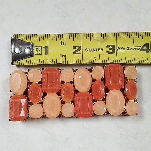 Vintage Beaded Chunky Stretch Cuff Bracelet - Picture 15 of 16